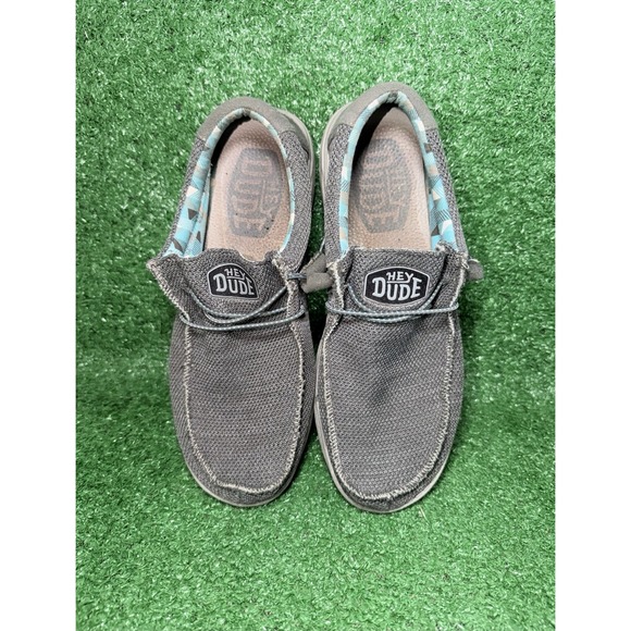 Hey Dude Wally Sox Shoes Mens Size 11 Gray Comfortable Slip On Sneaker Loafer - Picture 5 of 9